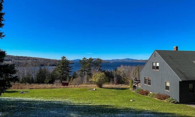 Rangeley Casa | Lakeview Retreat with Game Room, Beach, and Spectacular Views