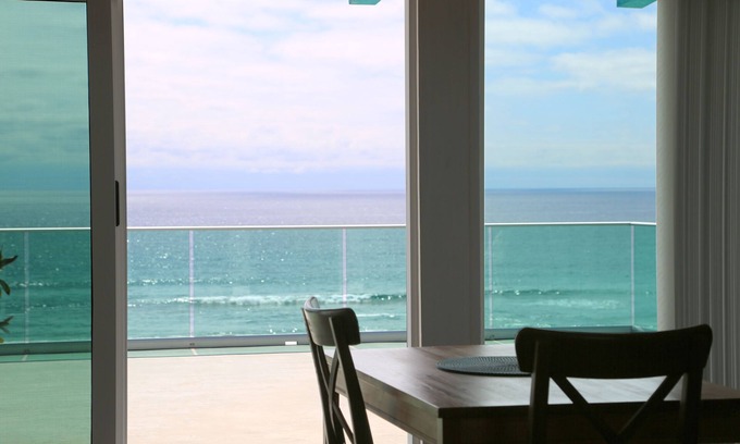 La Fonda Apartamento | Large beachfront loft apartment in gated community Playa La Misión with deck.