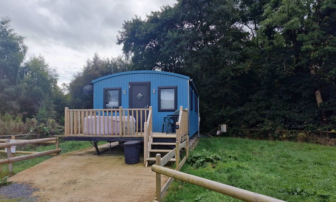 Llanfair Caereinion Cabina | Large Glamping Hut - Riverview 13