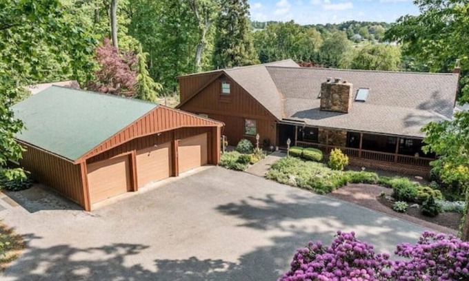 Oxford Casa | Large Home on 18 Acres of Private Woods with a Hot Tub