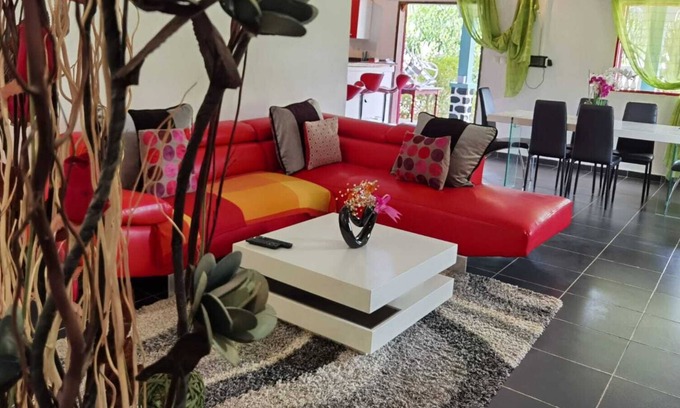 Mbouini Casa | Large house 2 minutes from the beach, 3 bedrooms, 2 bathrooms, sea-mountain view