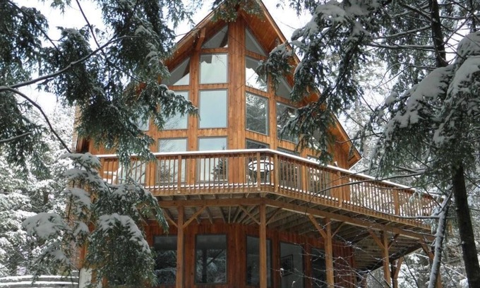 East Burke Chalet De Esquí | Gran Chalet Moderno - Slope Side - En Burke MT-Mt Bike, Caminata, Esquí, Motos de nieve