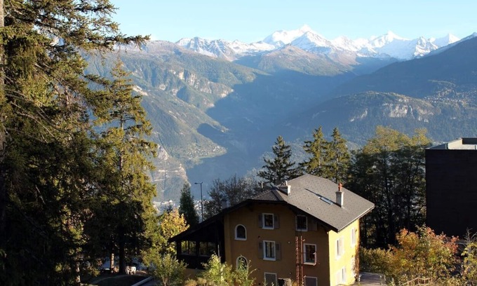 Randogne Chalet De Esquí | Gran chalet de montaña con sauna cerca de los remontes de Crans-Montana