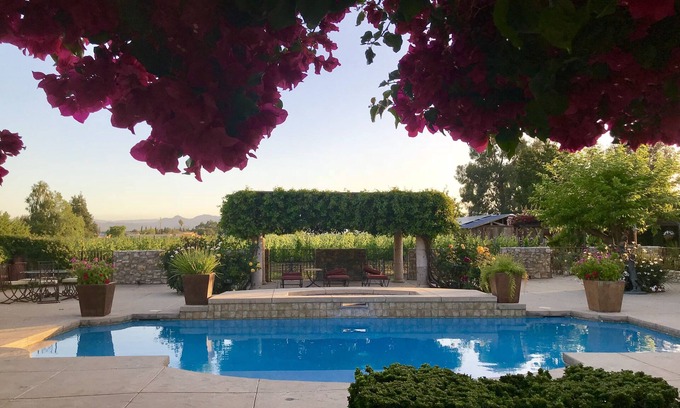 Morgan Hill Cabaña | Large poolside King suite with private entrance
