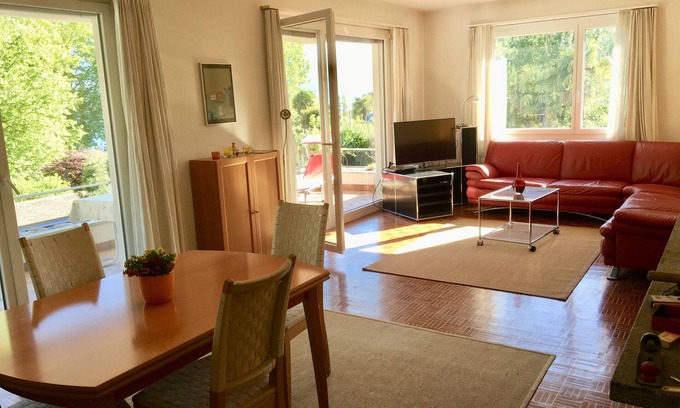 Minusio Apartamento | Amplio y soleado apartamento de 4,5 habitaciones en el lago Maggiore, sin tráfico