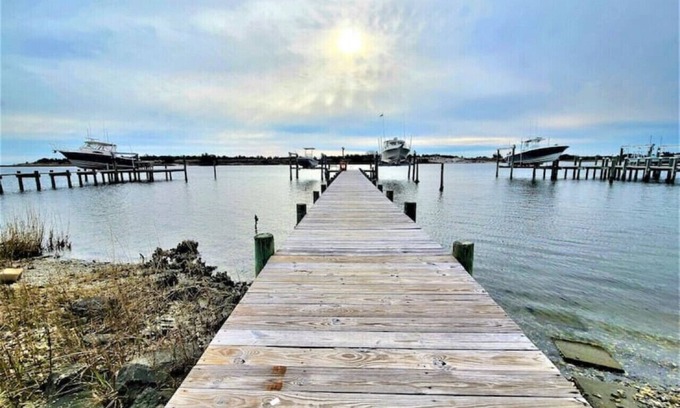 Cedar Point Casa | Large Waterfront Home with private dock and hottub, 3 miles to Emerald Isle Beach