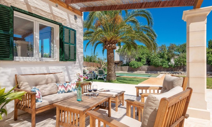 Cala Llombards Villa | LAS ESTRELLAS - Villa con piscina privada en Cala Llombards (Santanyi). WiFi Gratis
