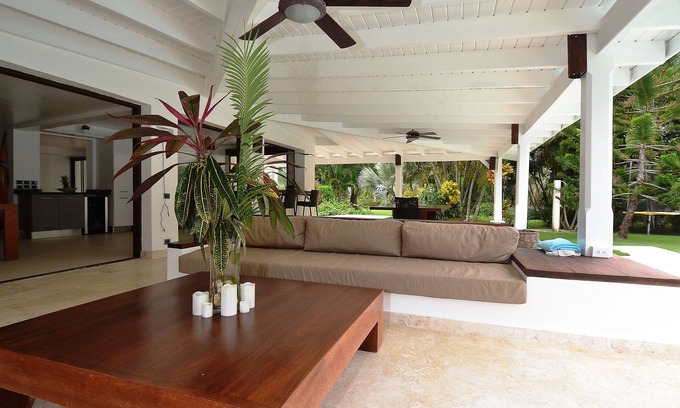 Las Terrenas Villa | Las Terrenas Front Beach And Garden Villa With Private Staff