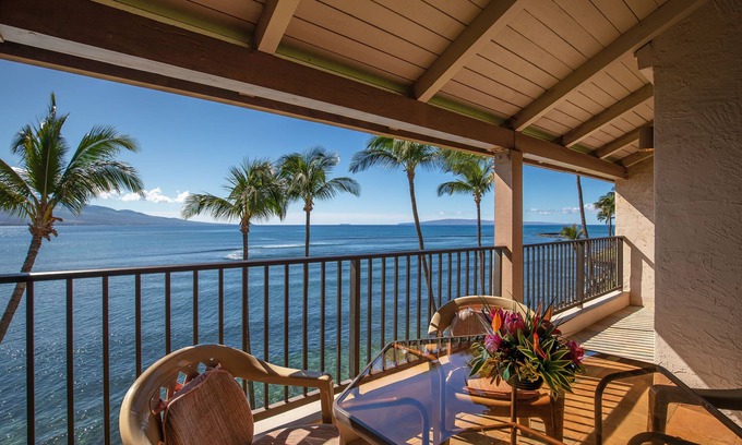 Maalaea Condominio | Maui Vrbo Premier propiedad! ¡AHORROS! A / C LOVELY PRIME OCEAN FRONT * Lauloa 410 *