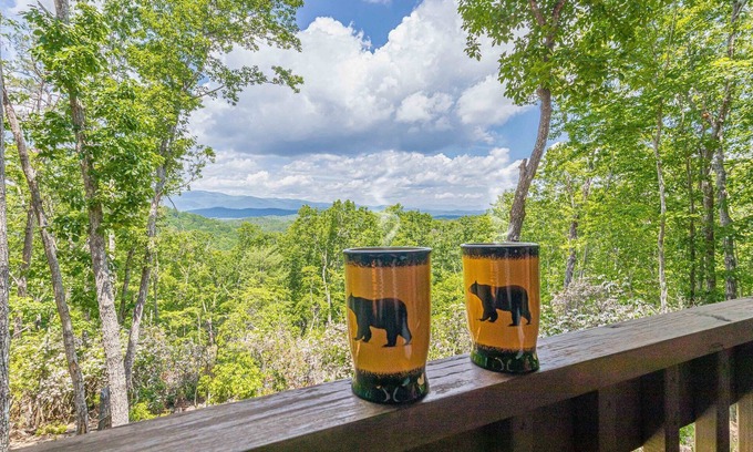 Clarkesville Cabina | Lazy Bear Cabin | Secluded Year-Round Mountain View, Hot Tub, Fire Pit, Games