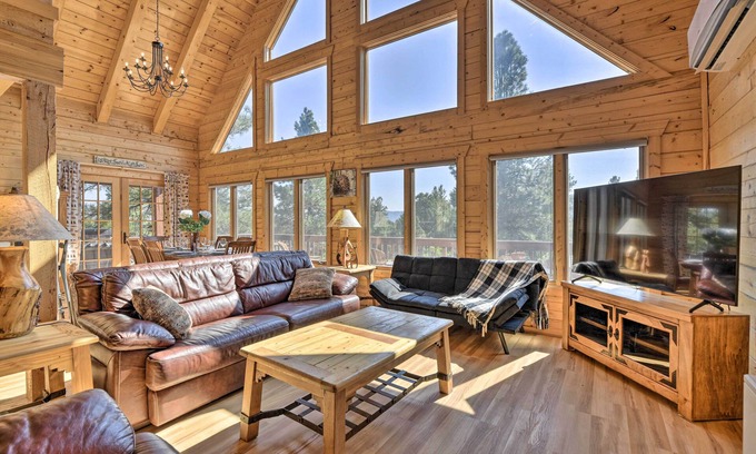 Pagosa Springs Cabaña | Lazy Beaver Lodge Pagosa Cabin w/ Deck, Fire Pit