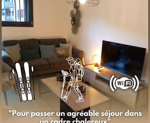 Bourg-Saint-Maurice Apartamento | Le 206 Appartement Moderne et Cosy-Terrasse -Centre-Parking-Wifi