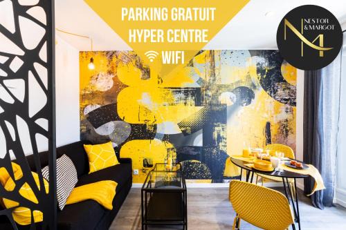 Agen Apartamento | Le Black & Yellow - Appart'Hôtel - Clim - Netflix - Parking Gratuit - Nestor & Margot
