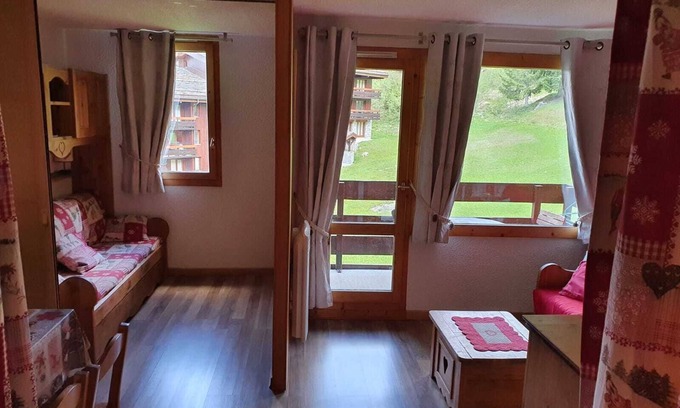Les Avanchers-Valmorel Apartamento | Le Cocon de la Marmotte Studio 4 Pers Chambre au Pied des Pistes et Coin Nature