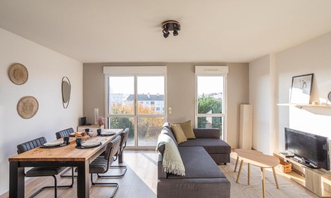 Cleunay Apartamento | Le Cocon Voltaire - Appartement 2 chambres avec parking - Mabilais
