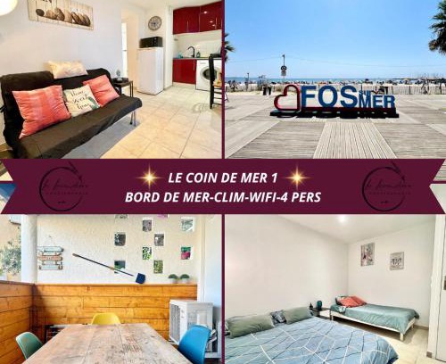 Fos-sur-Mer Apartamento | Le Coin de Mer 1 - Bord de mer, CLIM, WIFI, 4 pers