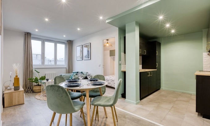 Bobigny Apartamento | Le Colbert - Appt moderne pour 4 voyageurs