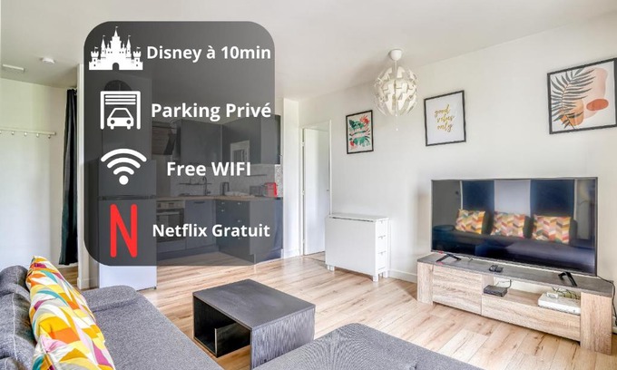 Chalifert Apartamento | Le Convertible - Proche Disney - Parking Privé