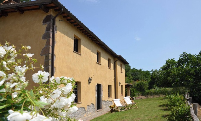 Corbara Villa | Panorama sugerente de Le Coste (Orvieto), jardín privado, piscina en la granja