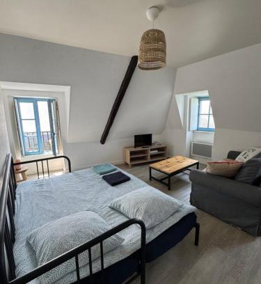 Guerande Apartamento | Le CulSalé joli studio au cœur des remparts avec vue imprenable sur les toits