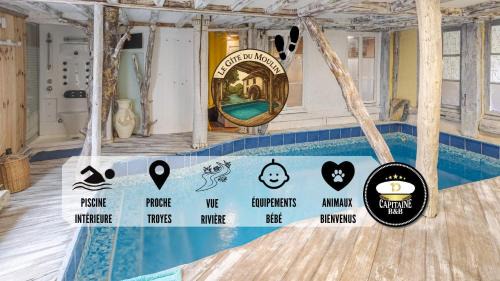 Sainte-Maure Apartamento | Le Gîte du Moulin - Piscine Intérieure