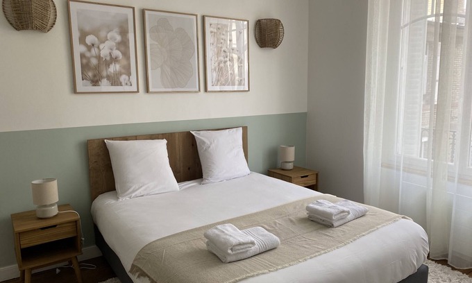 Reims City Centre Apartamento | Le Jadart-Apartamento-Baño Privado-Apartamento