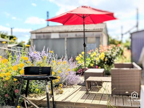 Fleury-les-Aubrais Apartamento | Le Jules - Terrasse - Climatisation - Parking