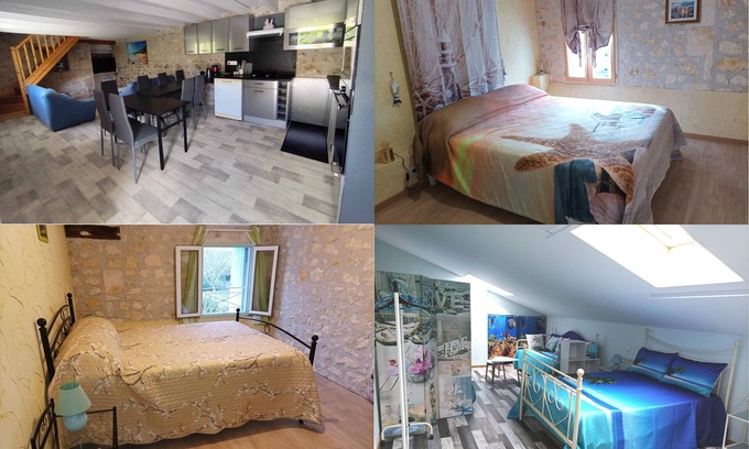 Le Gua Casa | Le Marais Salant - Gites for 8 people with swimming pool at Logis de Chalons à la mer