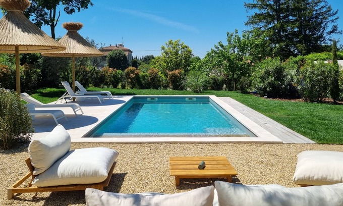 St.-Remy-de-Provence Cabaña | Gîte-Lujoso-Vista al Jardín-Baño Privado-Le Mas Bohème