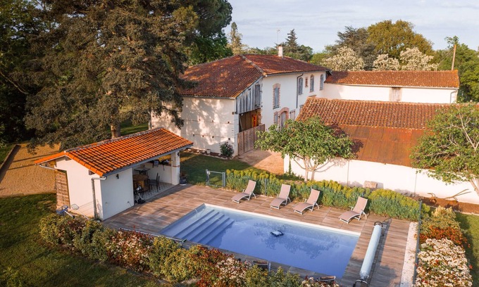 Gaillac Chalet De Esquí | Le Mazage des Trégans - Piscina climatizada - Parque