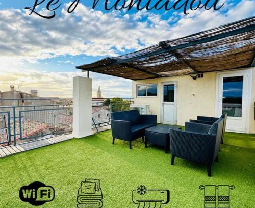 Cuxac-dʼAude Casa | Le Montadou avec Roof Top - local vélosmotos - netflix - climatisation