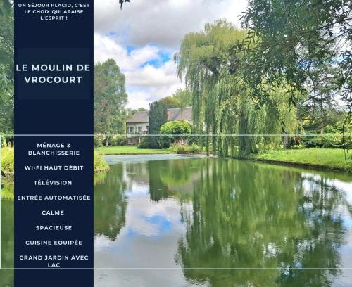 Vrocourt Apartamento | Le Moulin de Vrocourt - Très Grand Jardin et Lac