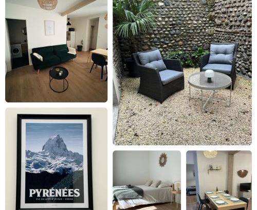 Centre Ville Apartamento | Le patio : Appartement chic 3 chambres au cœur de Pau