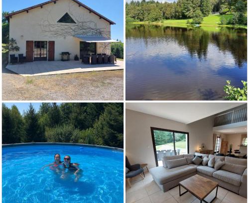 Maisonnais-sur-Tardoire Casa | "Le petit bonheur" Gîte van 4 tot 12 personen met privé vijver van 2Ha