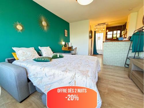 Bergerac Apartamento | Le Pic'Vert - Ideal couples & professionals - FREE Parking - 400m Hospital - 15min Train station & HISTORIC Center - Air conditionner - Calm & Cosy