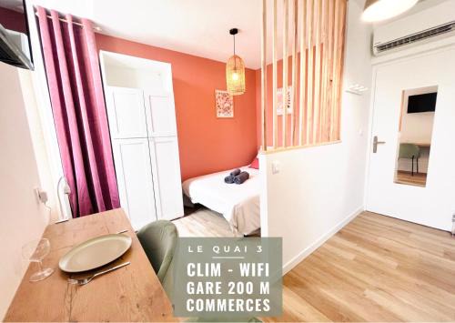 Agen Apartamento | LE QUAI 3 - Studio neuf LUMINEUX CALME - CLIM - WiFi - Gare à 200m