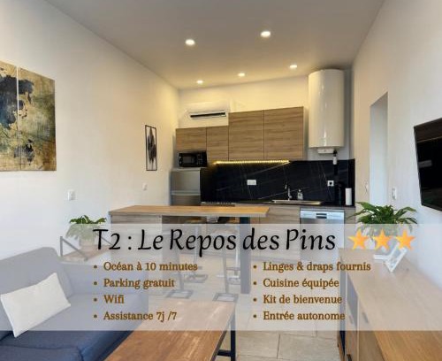 Soustons Apartamento | Le Repos des Pins, à 10 minutes des plages