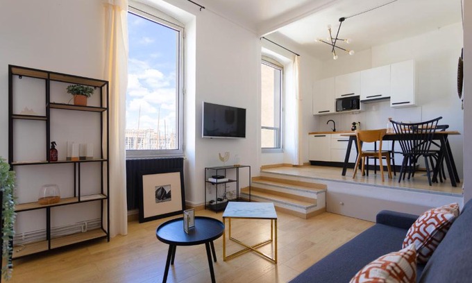Saint-Victor Apartamento | Le Rive Neuve Standing Vieux-Port - Appartement 1 chambre 4 pers Vue Mer Clim