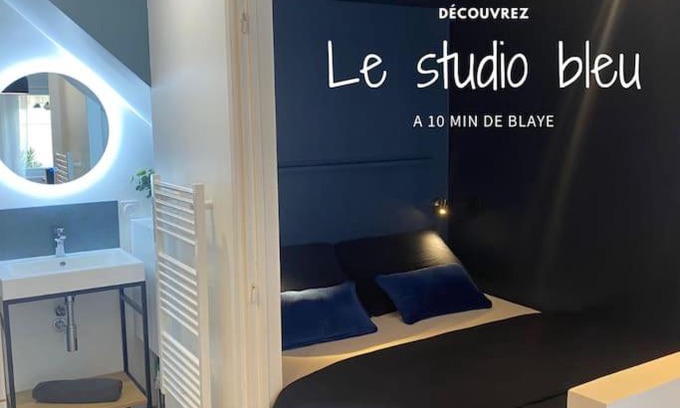 Eyrans Apartamento | Le Studio bleu à 10 min de Blaye - climatisé