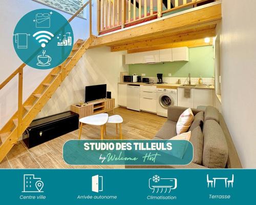 Cadereau Apartamento | Le Studio des Tilleuls, Climatisé & Vrai Lit