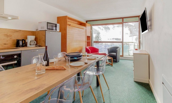 Eaux-Bonnes Apartamento | Le Tyrolien - Au pied des pistes avec balcon