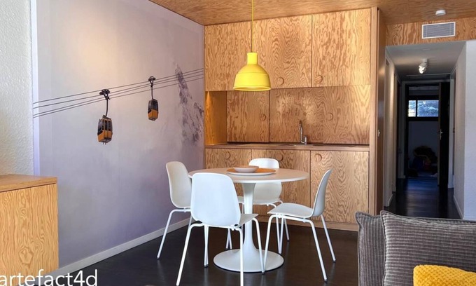 Les Deux Alpes Apartamento | LE66: Apartamento totalmente reformado, con vistas a las montañas y al lado de pistas.