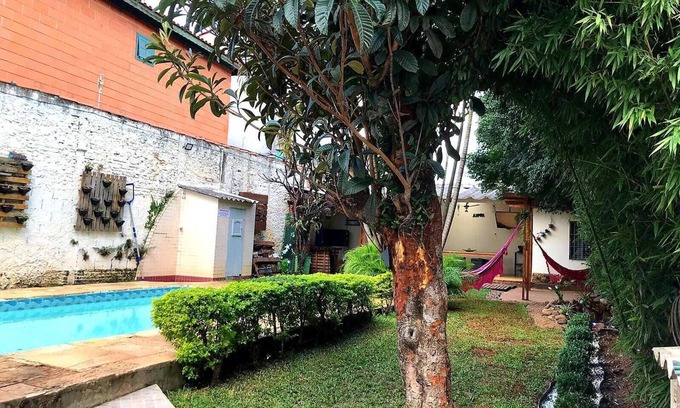 Jardim Oriental Casa | Leisure area, accommodation with swimming pool and barbecue. Close to the subway and SPExpo