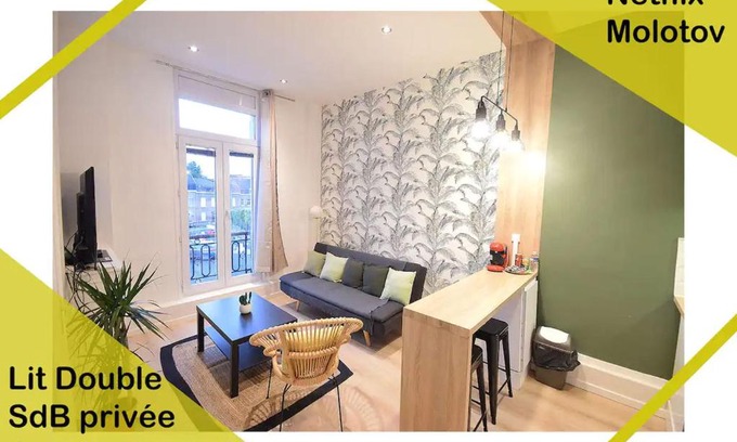 Valenciennes Apartamento | LeRelaisdOdile13 - PARKING - LUMINEUX - HYPER CENTRE - TRAMWAY