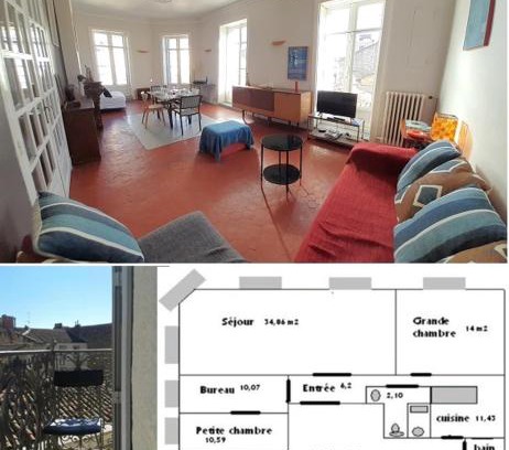 Comedie Apartamento | Les 7 balcons, Comédie-Corum-Gare, Parking, Spacieux Lumineux Haussmannien
