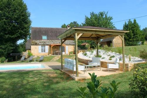La Chapelle-Aubareil Casa | Les Mazaux avec piscine chauffée au nord de Sarlat