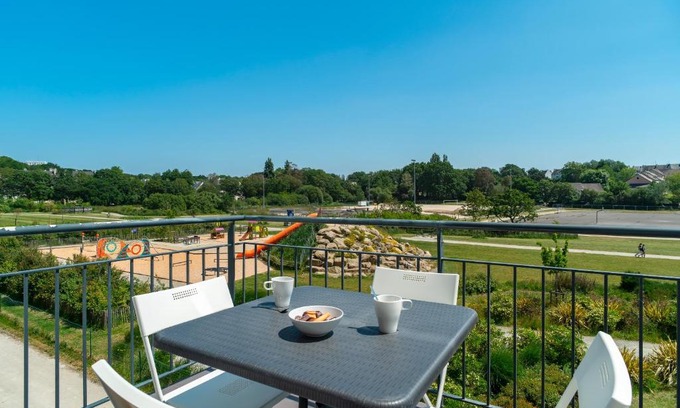 Concarneau Apartamento | Les Thermes 521 - Appt proche plage avec piscine partagée