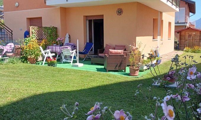 Barco Apartamento | Levico mit Eigene Garten, Neben Zentrum, 800 Meter Levicose Erdgeschosswohnung