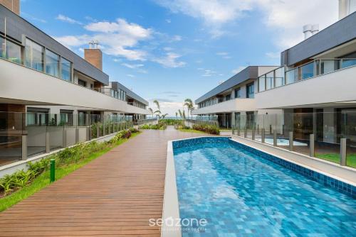 Morro das Pedras Apartamento | Lindo Apto Zen Pé na Areia com Jacuzzi em IBC0205