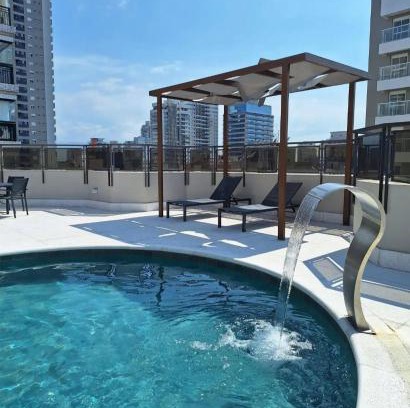 Gonzaga Apartamento | Lindo Flat no Edifício Cosmopolitan, com GARAGEM e PISCINA